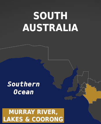 Murray River, Lakes & Coorong map